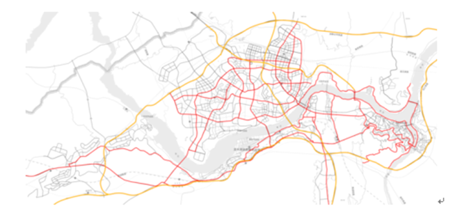 涪陵区“十四五”及中长期城市快速骨干路网图