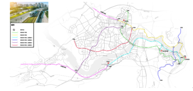 涪陵区“十四五”及中长期城市轨道交通示意图