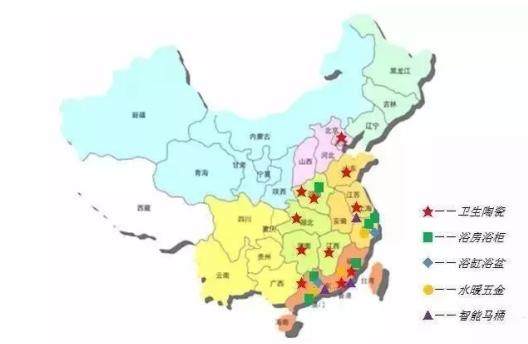 <strong>我国卫浴陶瓷行业区域分布情况</strong>