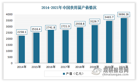 数据来源:中国食用菌协会,观研天下整理