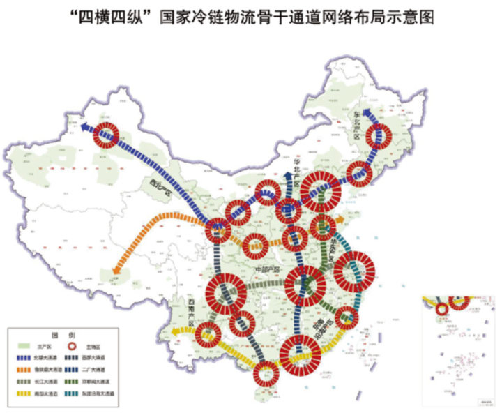 资料来源：《十四五”冷链物流发展规划》、中国政府网，观研天下整理