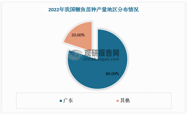 从地区发展情况看，广东是鳜鱼苗种和养殖的主产区，集中了全国80%以上的鱼苗产量和近40%的养殖量，苗种繁育技术十分成熟。除此之外，湖北、安徽、江西、江苏、湖南等地鳜鱼养殖产业发展速度较快，产量处于前列，2022年分别为76610吨、48550吨、45477吨、31259吨、31168吨，分别占比19.08%、12.09%、11.33%、7.79%、7.76%。