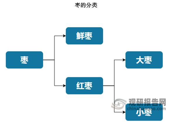 紅棗，又稱干制紅棗，是用充分成熟的鮮棗，經(jīng)晾干、曬干或烘烤干制而成的干果，果皮呈紅色至紫紅色。