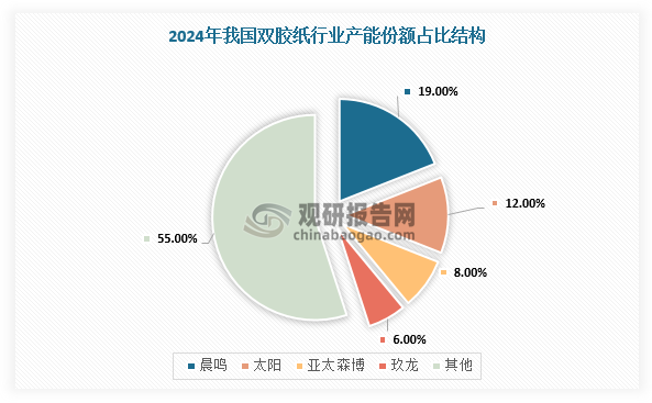 在企业产能扩建方面，目前，我国双胶纸行业新增产能主要集中在头部企业，规模纸企通过推进浆纸一体化项目，不断扩大产线规模，同时通过优化原料及运输成本、新增基地布局等方式，来提高自身市场占有率。但仍有一些中小企业，它们的产能、技术开发、投资等方面可能要远低于大企业。