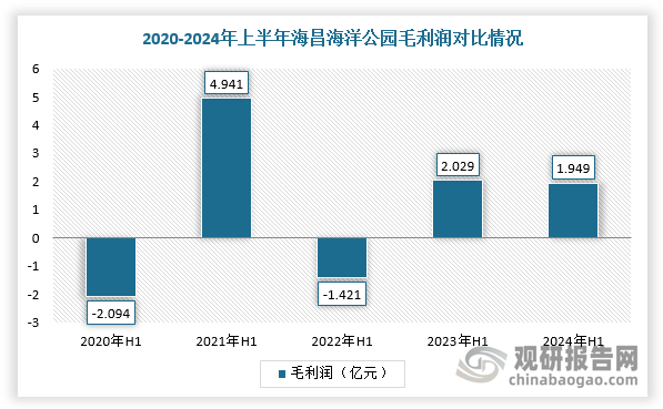 再者根据海昌海洋公园披露的2024年上半年财报指出，虽然主题公园入园人次增长21%，整体收入增长6.82%，但净亏损扩大。