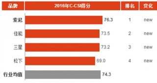 2016年中国数码摄像机消费市场顾客满意度指数分析与排名