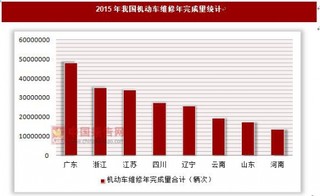 2015年我国机动车维修年完成量统计