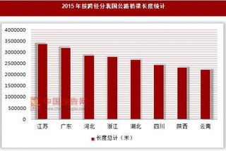 2015年按跨径分我国公路桥梁长度统计