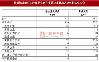 2017年湖南怀化市按注册类型分住宿和餐饮业企业法人单位和从业人员占比情况调查（图）