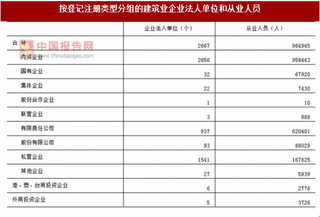 2017年湖南长沙市按注册类型分建筑业企业法人单位和从业人员数量及占比情况调查（图）