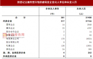 2017年广东肇庆市按注册类型分建筑业企业法人单位和从业人员数量、占比及结构情况调查（图）