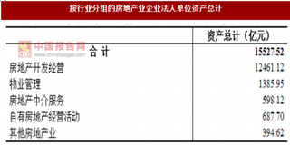 2017年广东广州市按行业分房地产业企业法人单位资产情况调查（图）