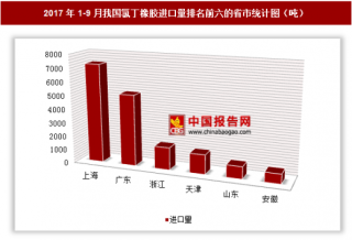 2017年1-9月我国进口氯丁橡胶1.85万吨 其中上海进口占比最大