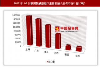 2017年1-9月我国进口聚酰胺57.11万吨 其中上海进口占比最大