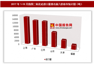 2017年1-10月我國進口二氧化硅6.3萬噸 其中上海進口占比最大