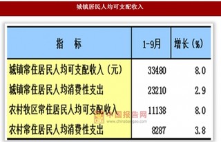 2017年前三季度内蒙古包头市城乡居民收支与消费价格情况