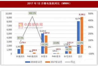2017年中国电动汽车市场锂电装机情况