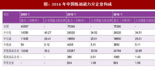 2018年我国炼油能力及市场格局情况分析（表）