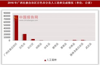 2016年广西壮族自治区百色市分县人工造林完成情况