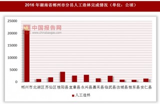 2016年湖南省郴州市分县人工造林完成情况