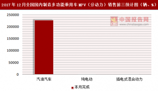 2017年12月全國國內(nèi)制造多功能乘用車MPV（分動力）銷售信息統(tǒng)計(jì)分析