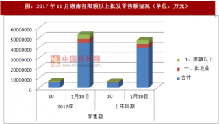 2017年10月湖南省限额以上批发与零售业零售额情况