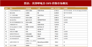 2018年全球呼吸药物行业哮喘及COPD市场 美国占比最高 中国增长最快（图）