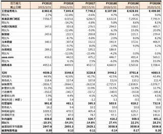 2015年-2020年3月国际莎莎化妆品损益表预测【图】