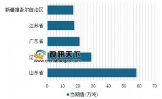 2018年12月我国分省市石油焦产量分析 山东省位居第一