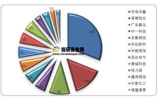 2020年我国锂电铜箔产量分布情况(按企业)