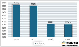 2016-2019年我国石棉矿物储量情况